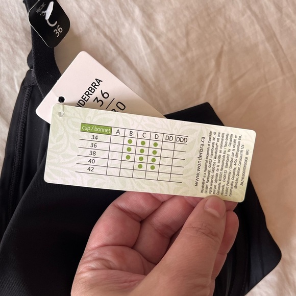 NWT WonderBra Eco Pure Black Underwire Bra 36C - Picture 5 of 12
